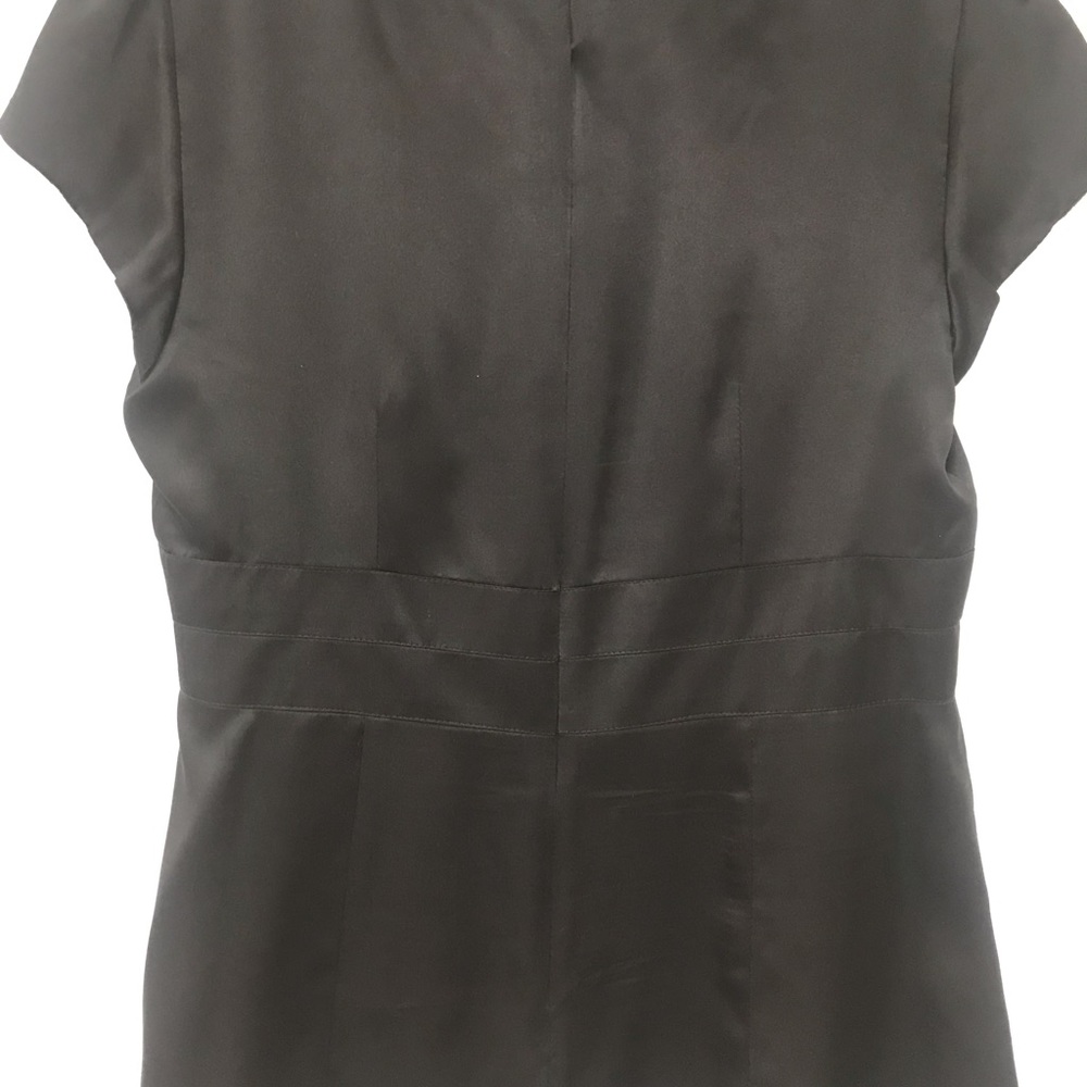 Nannette Lenore black satin blouse